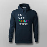 Eat Sleep Playstation Repeat Men's Gaming Hoodies