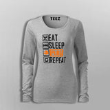 Eat Sleep Pubg Repeat Funny Gaming T-Shirt For Women