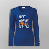 Eat Sleep Pubg Repeat Funny Gaming T-Shirt For Women