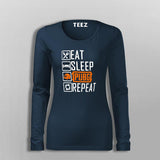 Eat Sleep Pubg Repeat Funny Gaming T-Shirt For Women