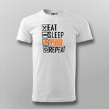 Eat Sleep Pubg Repeat Funny Gaming T-Shirt For Men