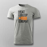 Eat Sleep Pubg Repeat Funny Gaming T-Shirt For Men