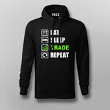 Eat Sleep Trade Repeat Funny Investors Hoodies For Men Online India
