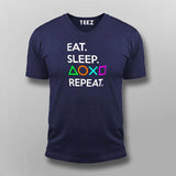 Eat Sleep Playstation Repeat Men's Gaming T-Shirt