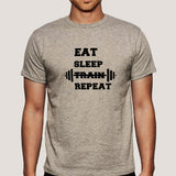 Eat Sleep Train Repeat Gym - Motivational Men's T-shirt