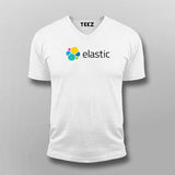 Elasticsearch V Neck T-Shirt For Men Online India