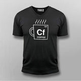 Elements Alignment Funny CF Coffee Periodic Vneck T-Shirt For Men Online India