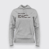 ERROR Funny Hoodies For Women