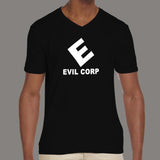 Evil Corp V Neck T-Shirt For Men Online India
