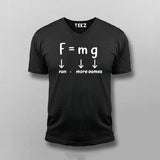 Force Of Gravity Equation V-neck T-shirt For Men Online India