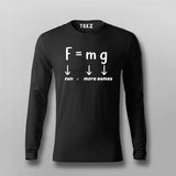 Force Of Gravity Equation Full Sleeve T-shirt For Men Online India