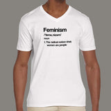 Feminism Definition V Neck T-Shirt For Men Online India