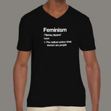Feminism Definition V Neck T-Shirt For Men Online
