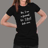 Yes I Am A Feminist No I Don't Hate Men T-Shirt For Women Online India