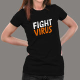 Fight Virus Women's Corona Virus T-Shirt Online India