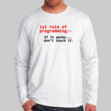 First Rule Of Programming Men's Full Sleeve T-Shirt India