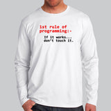 First Rule Of Programming Men's Full Sleeve T-Shirt India
