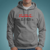 First Rule Of Programming Funny Programmer Hoodies Online India