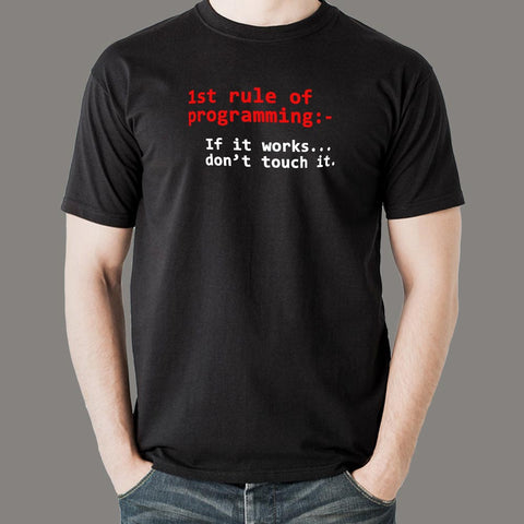 First Rule Of Programming Men's T-Shirt Online India