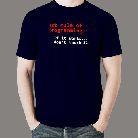 First Rule of Programming Tee - Never Talk About Programming - TEEZ.in