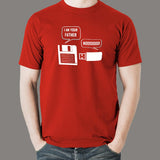 Floppy Disk And USB Flash Drive Funny Conversation T-Shirt For Men