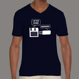 Floppy Disk And USB Flash Drive Funny Conversation T-Shirt For Men