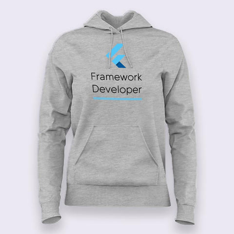 Flutter Framework Developer Women’s Profession Hoodies - TEEZ.in