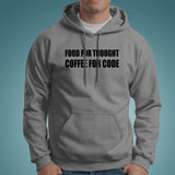 Food For Thought Coffee For Code Funny Coding Hoodies For Men India