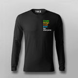 Create Design Code Build For Everyone Google Full sleeve T-shirt For Men Online Teez