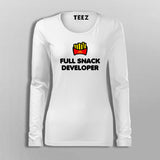 Full Snack Developer Fullsleeve T-Shirt For Women Online