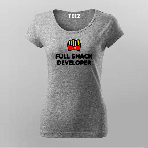 Full Snack Developer T-Shirt For Women