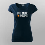 Full Stuck Developer Jokes T-Shirt For Women