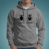 Funny Feature Bug Programmer Hoodies For Men Online India
