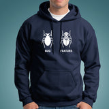 Funny Feature Bug Programmer Hoodies For Men