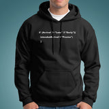 Funny Never Late Programming Coding Humour Hoodies For Men