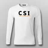 Funny CSI Can't Stand Idiots Men's Sarcasm T-Shirt