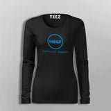 Funny Dell Parody Logo Computer Tech Support Fullsleeve T-Shirt For Women India