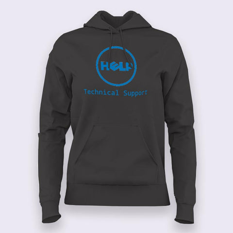 Funny Dell Parody Logo Computer Tech Support Hoodies For Women India