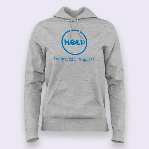 Funny Dell Parody Logo Computer Tech Support Hoodies For Women Online India