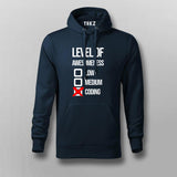 Level Of Awesomeness Low Medium Coding Funny programmer Hoodies For Men