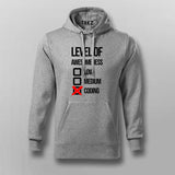 Level Of Awesomeness Low Medium Coding Funny programmer Hoodies For Men