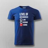 Level Of Awesomeness Low Medium Coding Funny programmer T-shirt For Men
