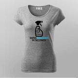 Funny Linux Cleaner Programmer Funny T-Shirt For Women
