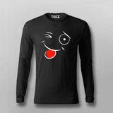 Funny smily Full sleeve T-shirt For Men Online Teez