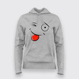 Funny smiley Hoodies For Women