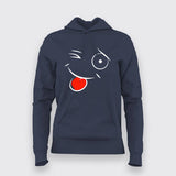 Funny smiley Hoodies For Women