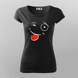 Funny smily T-Shirt For Women Online Teez