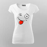 Funny smiley T-Shirt For Women