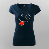 Funny smiley T-Shirt For Women
