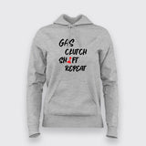 GAS CLUTCH SHIFT REPEAT Hoodies For Women